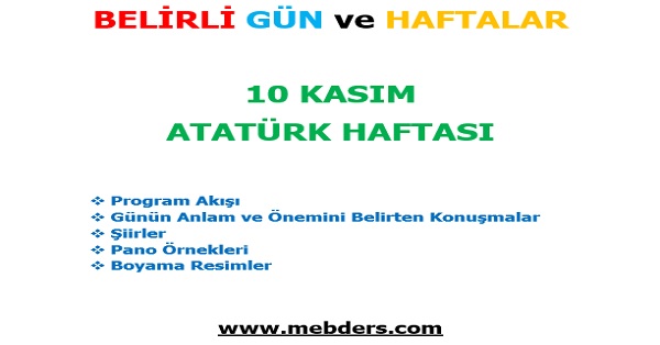 10 Kasım-Atatürk Haftası Anma Programı